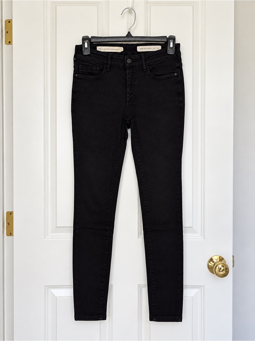 Pilcro and the Letterpress High-Rise Skinny Jeans – Black – Size 25